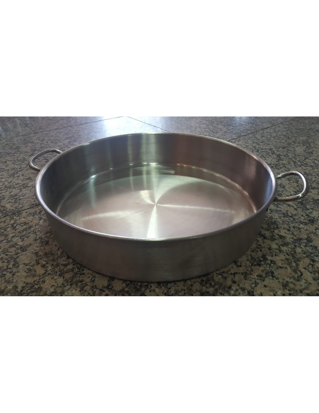Paellera Acero De 50 Cm C/asas Acero Inox