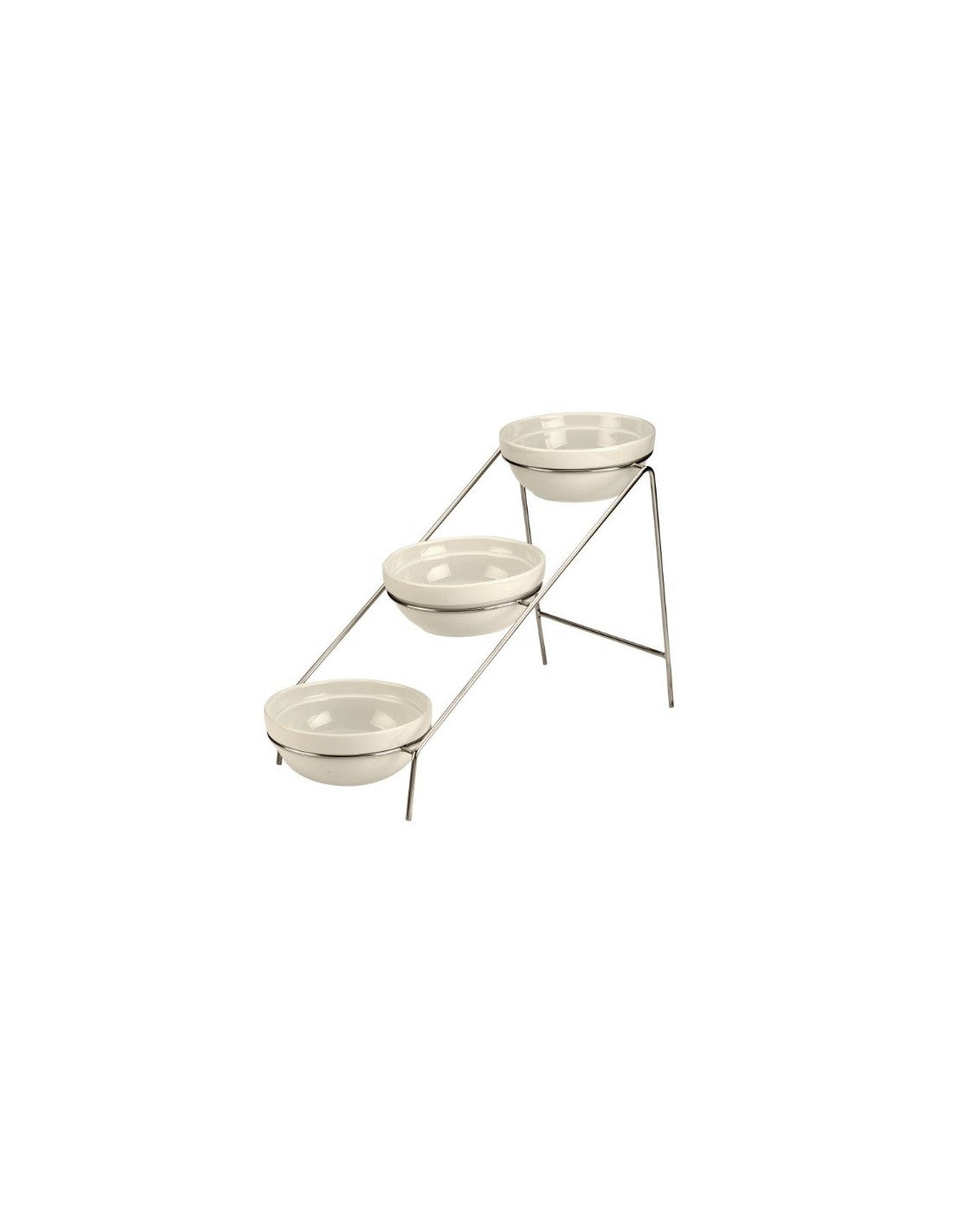 Soporte P/3 Bols Redondos De Porcelana
