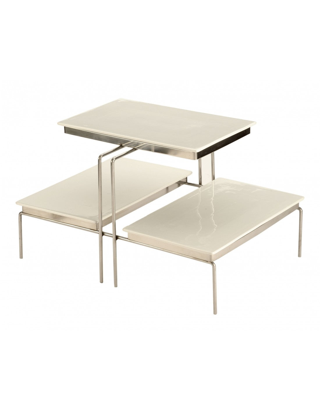 Soporte P/3 Bandejas Rectangular De Vidrio