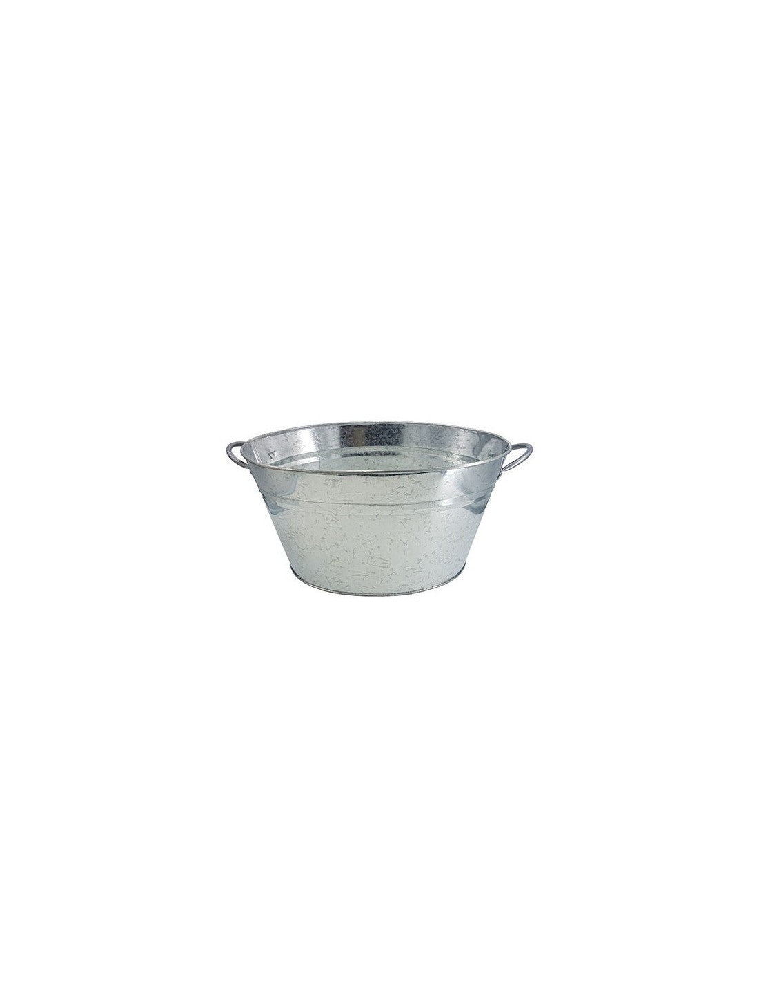 Balde Champagne Oval Grande De Chapa Plateado