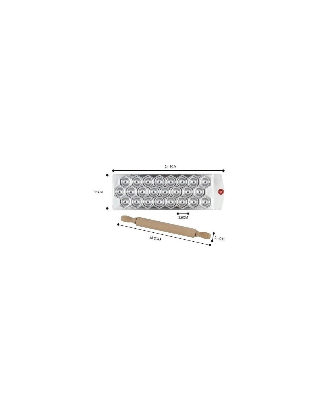 Molde Capeleti X 24 Aluminio Y Plastico