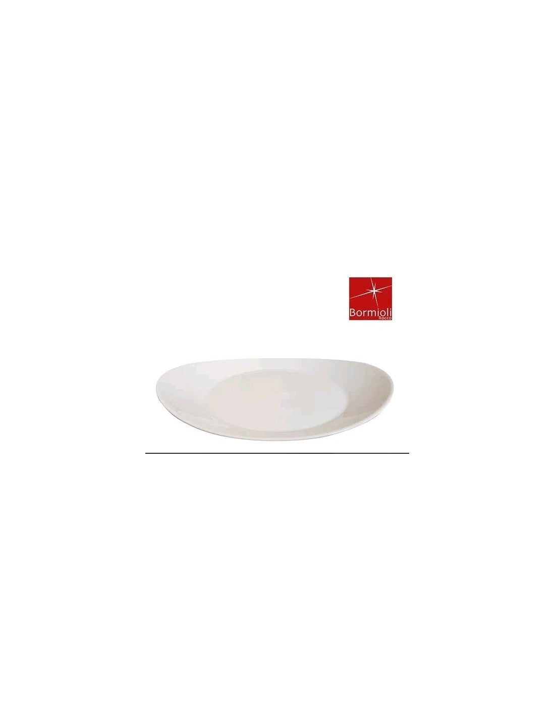 Fuente Oval De 32 X 26 Cm Vidrio Blanco Ronda Steak