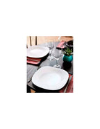Plato Cuadrado Hondo Vidrio De 22,5 Cm - Nfsp90