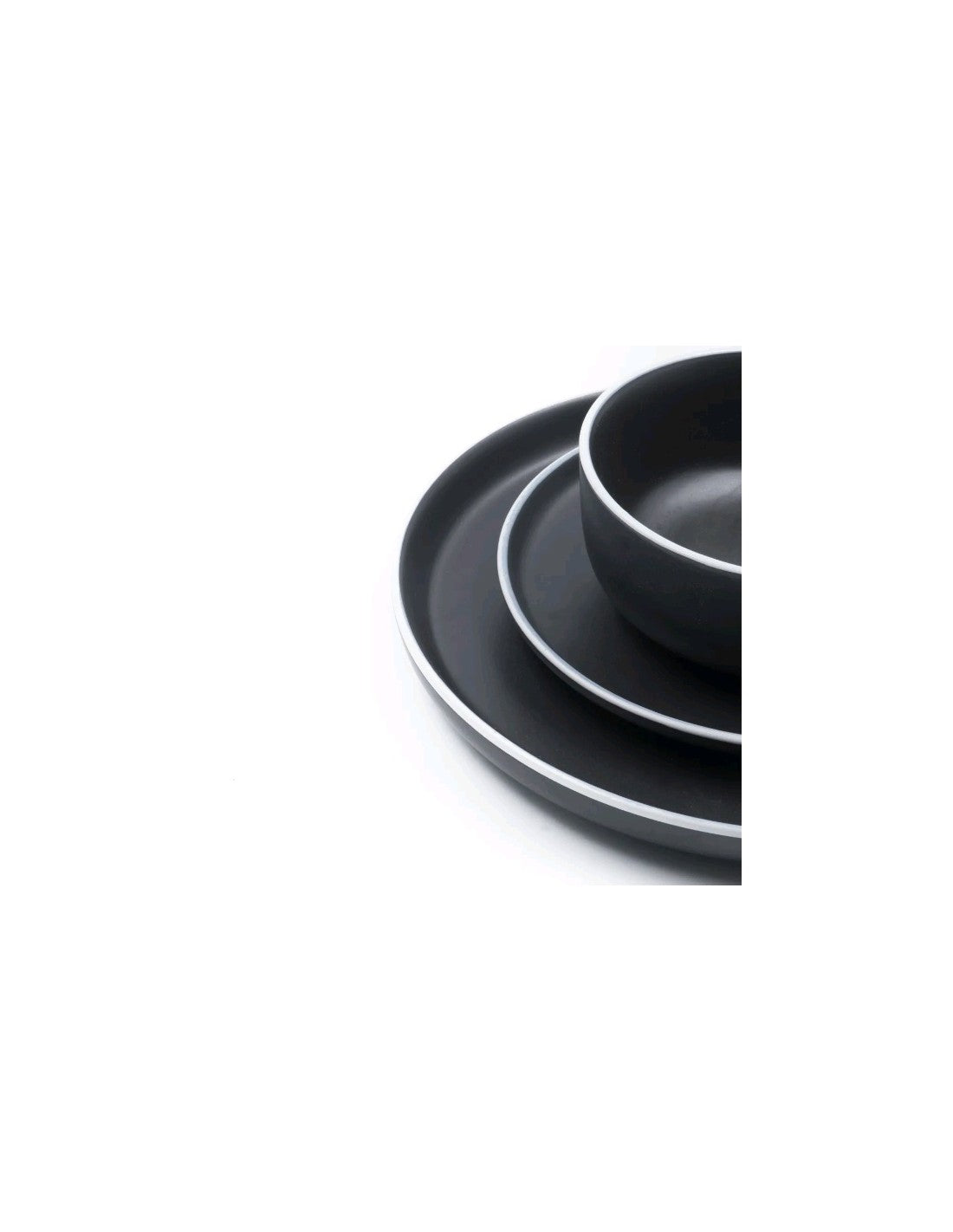 Plato Sakura Postre 19,5 Cm Porcelana Negro