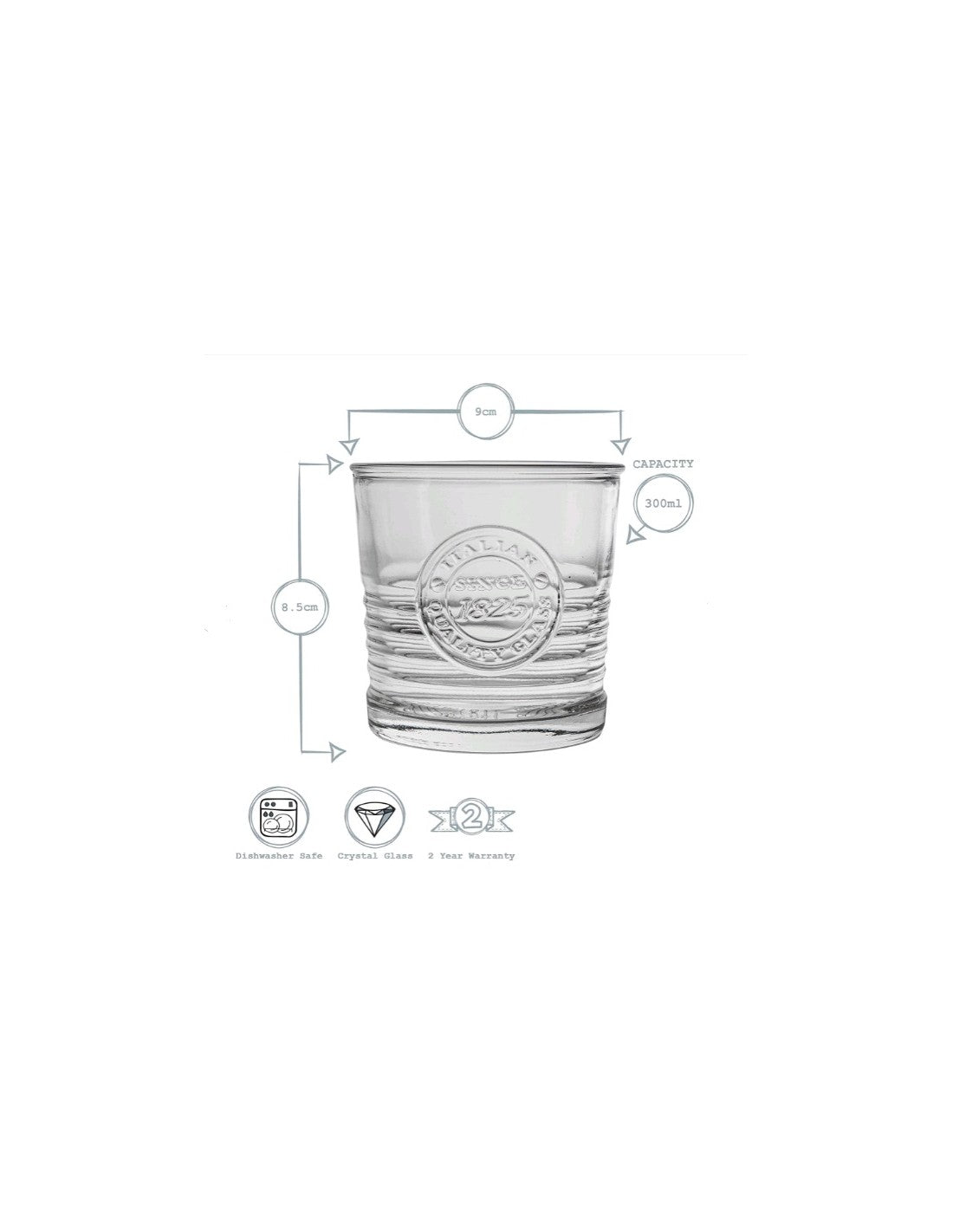 Vaso Officina Bicchie De 300 Cc 1825