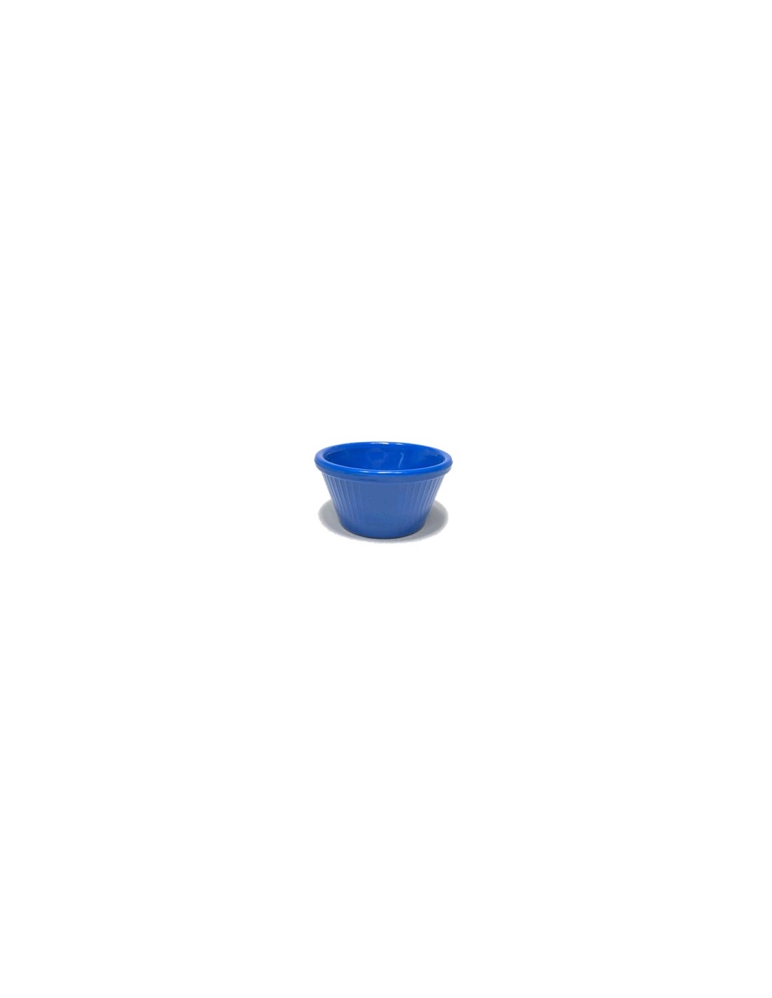 Cazuela Melamina Conica 7 X 4 Azul Rayada