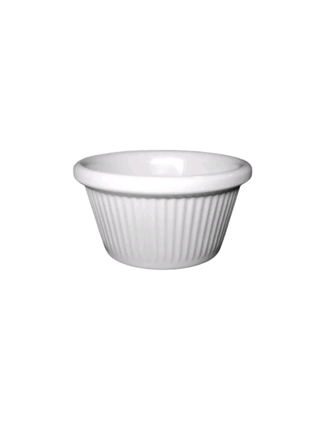 Cazuela Melamina Conica 7 X 4 Blanca Rayada