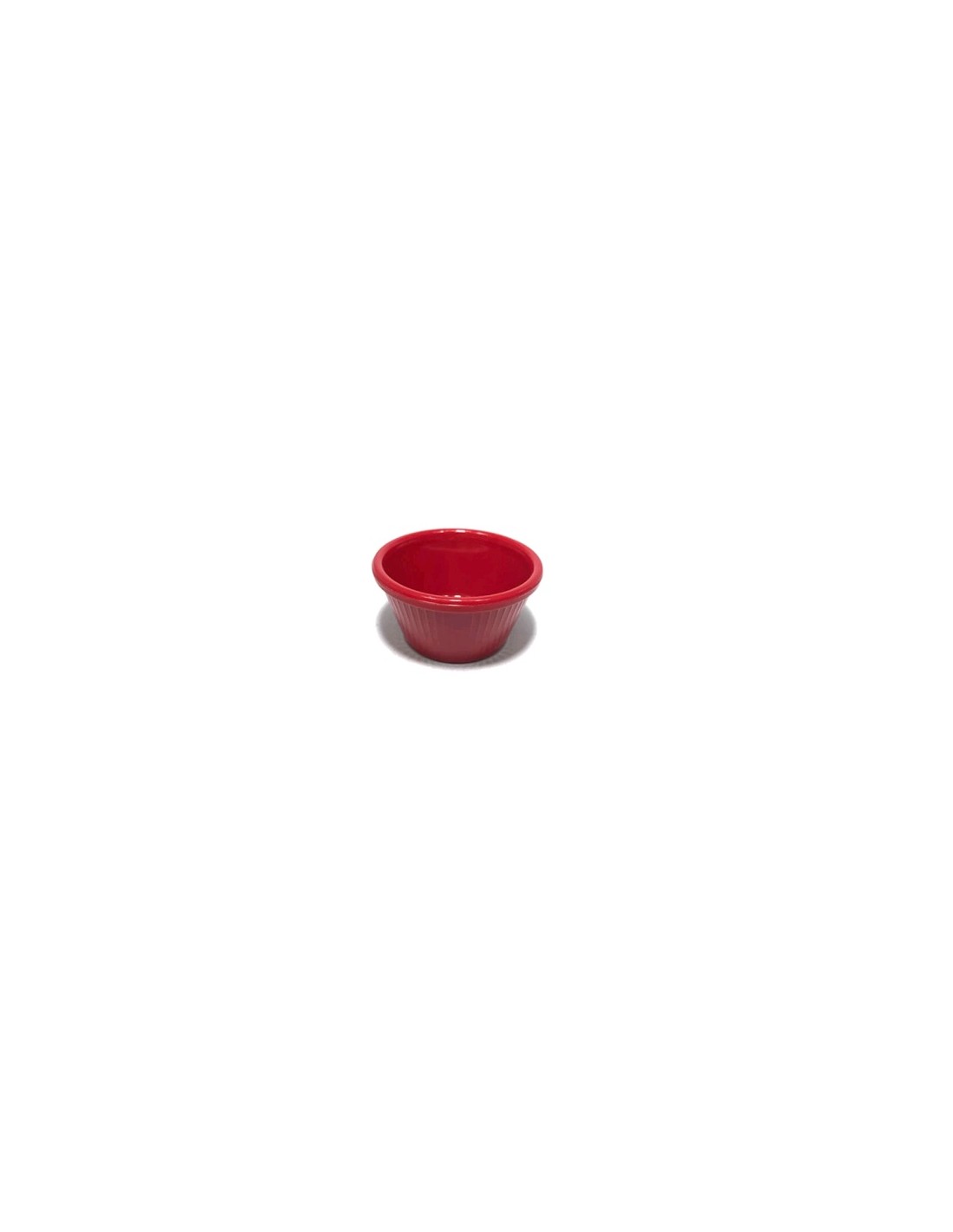 Cazuela Melamina Conica 7 X 4 Rojo Rayada