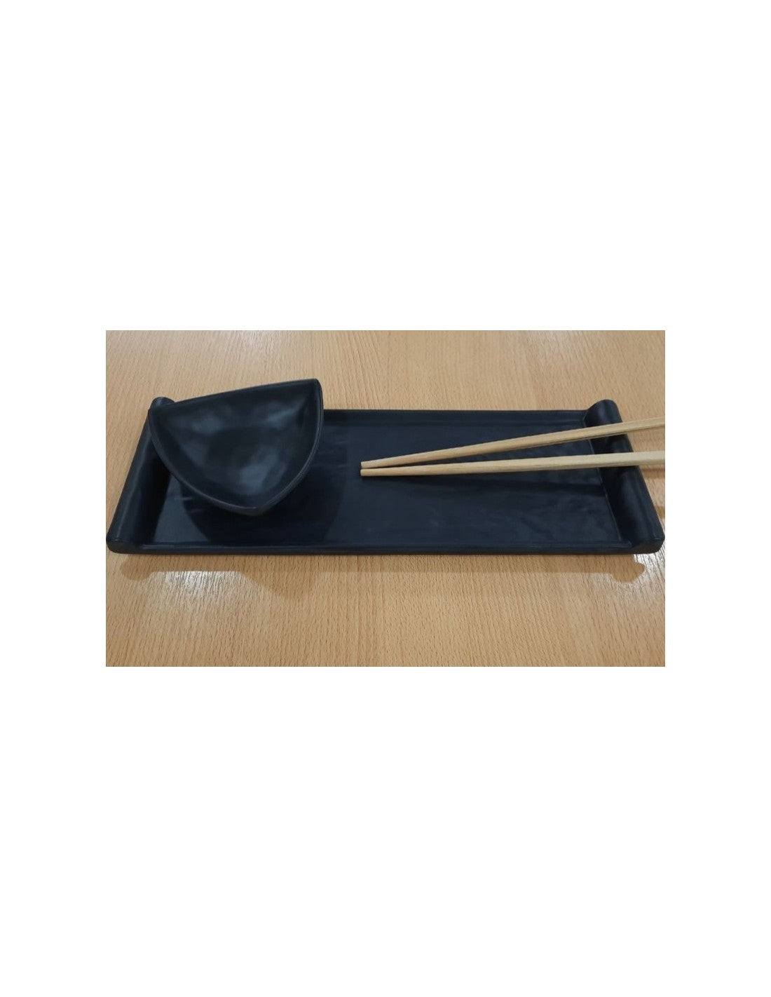 Cazuela Melamina Triangular Negra De 10 Cm