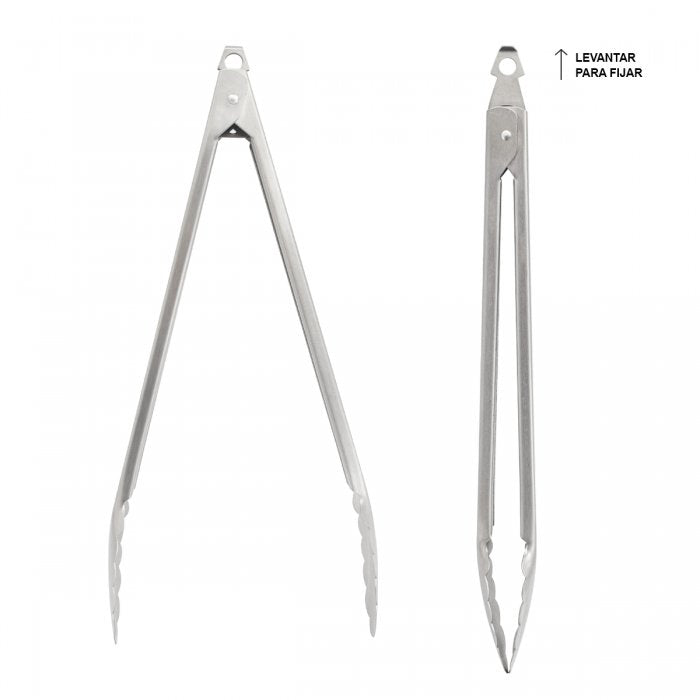 Pinza Cocina De 40 Cm Acero Inox. C/traba