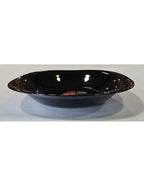 Plato Cuadrado Negro Hondo Vidrio De 22,5 Cm