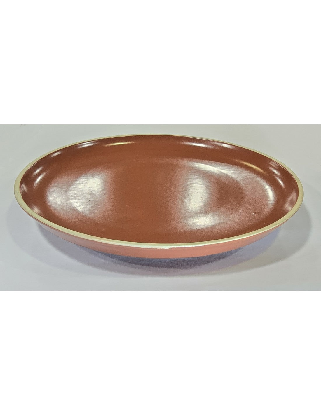 Plato Gres Postre Rojo 20 Cm