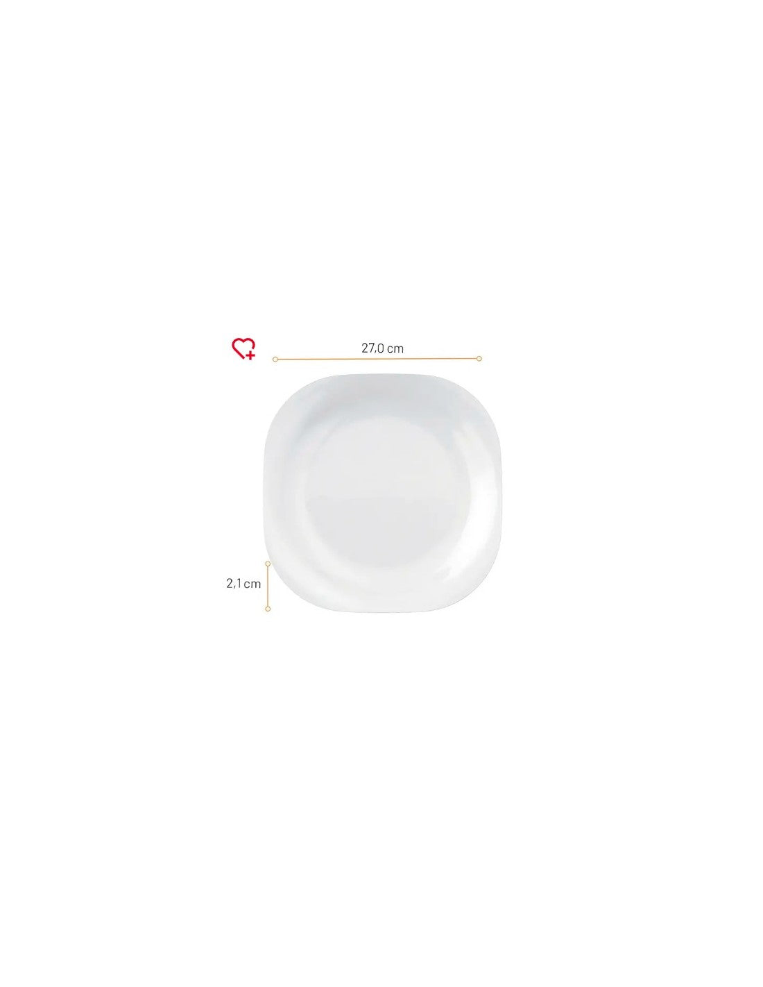 Plato Plaza Playo De 27 Cm Cuadrado