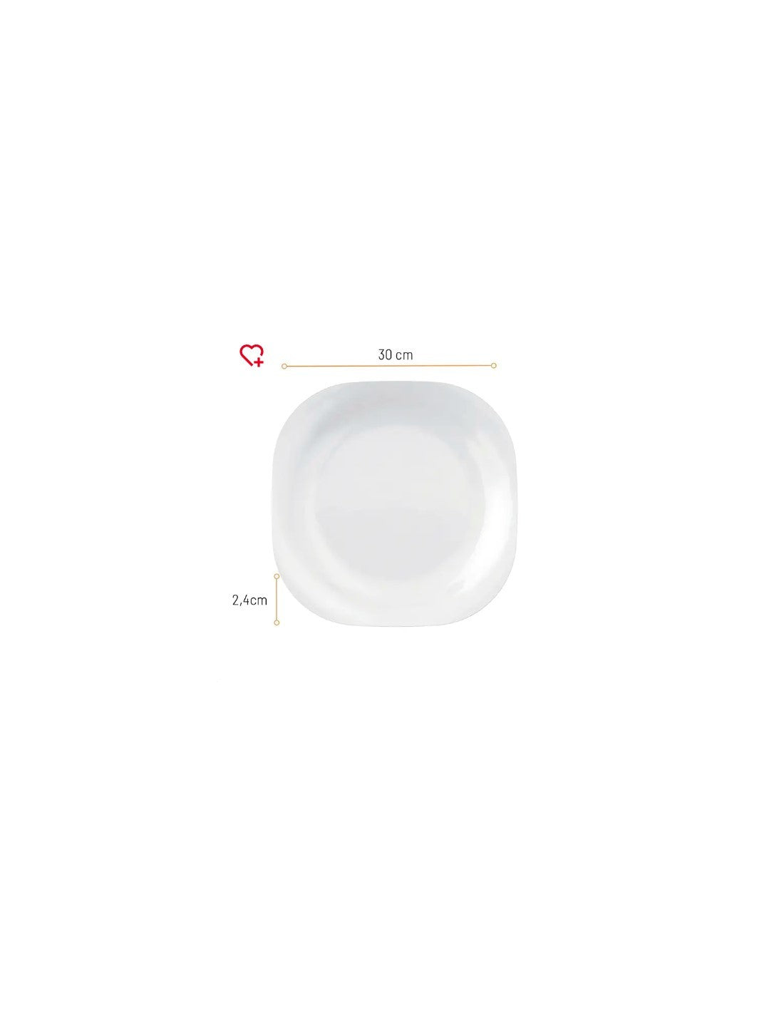 Plato Plaza Playo De 30 Cm Cuadrado