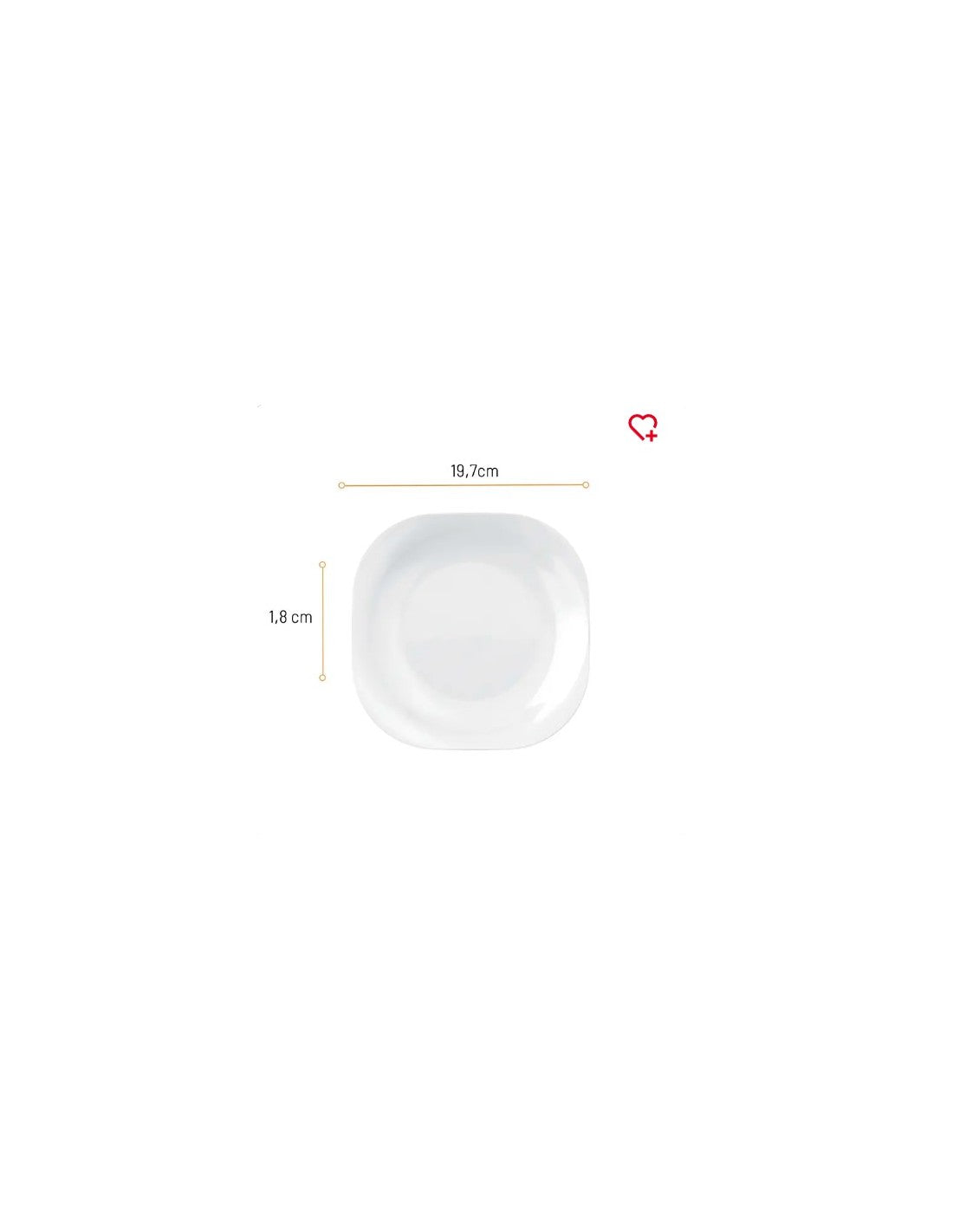 Plato Plaza Postre De 19 Cm Cuadrado