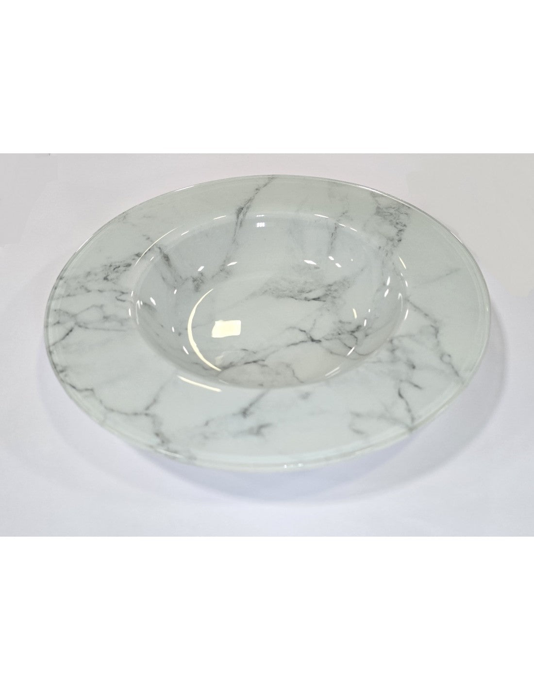 Plato Vidrio Hondo De 28 Cm Carrara 500 Cc