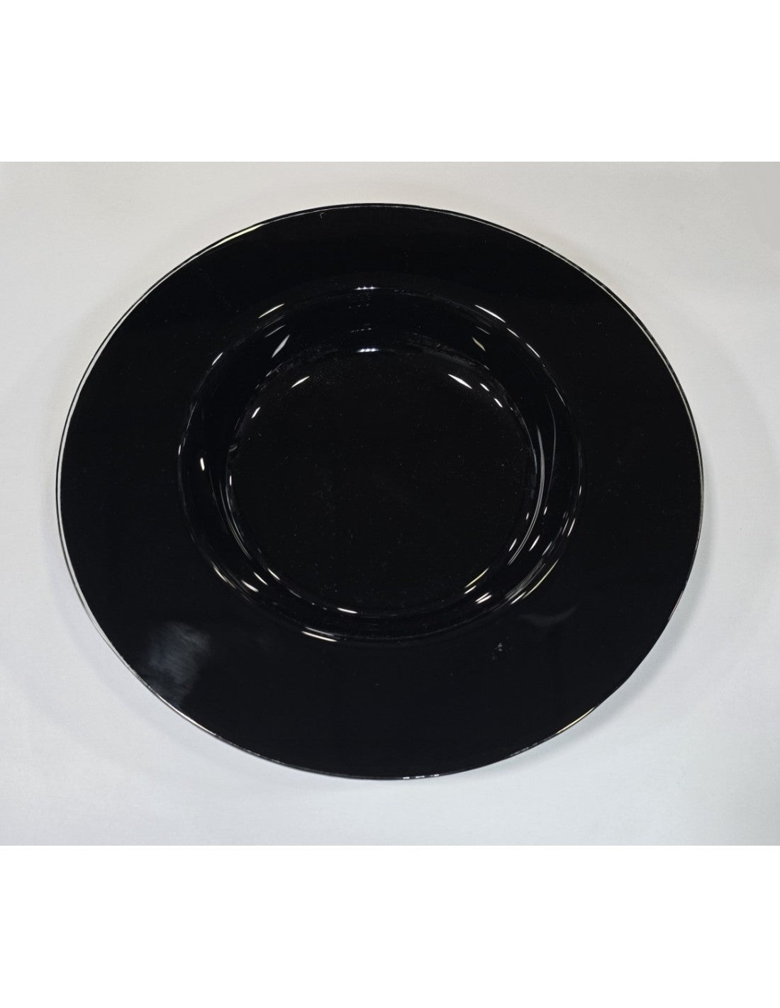 Plato Vidrio Hondo De 28 Cm Negro 500 Cc