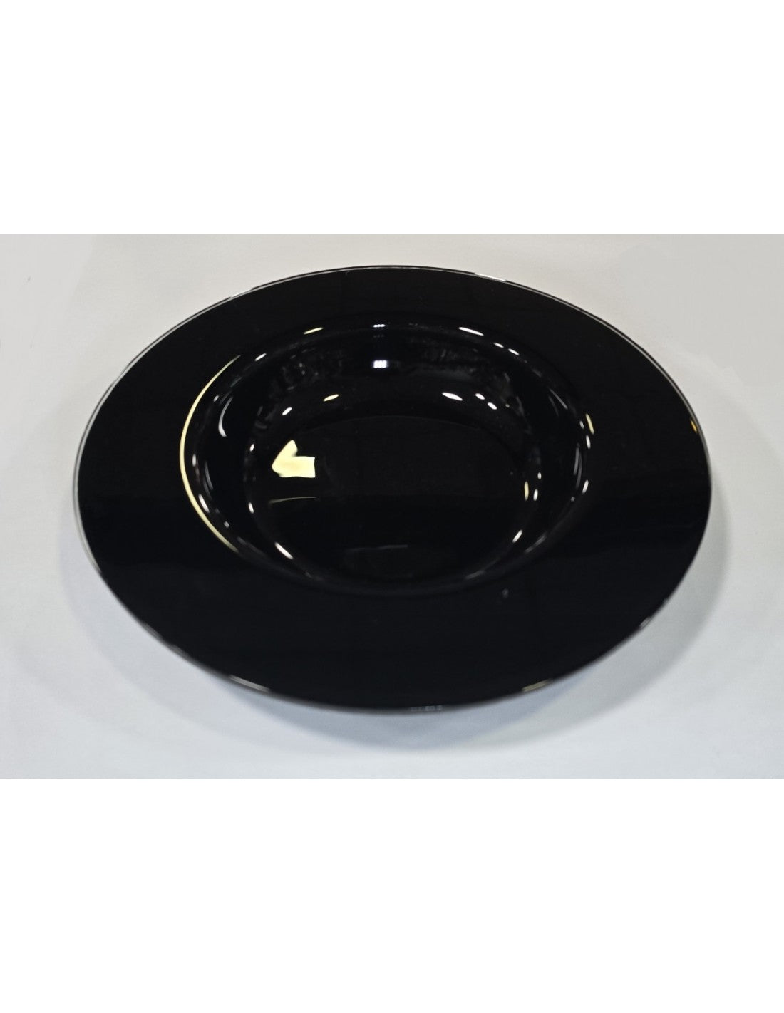 Plato Vidrio Hondo De 28 Cm Negro 500 Cc