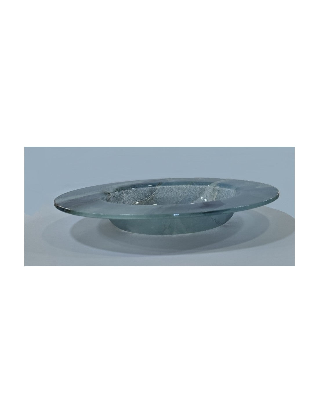 Plato Vidrio Hondo De 28 Cm Onix Aqua 500 Cc