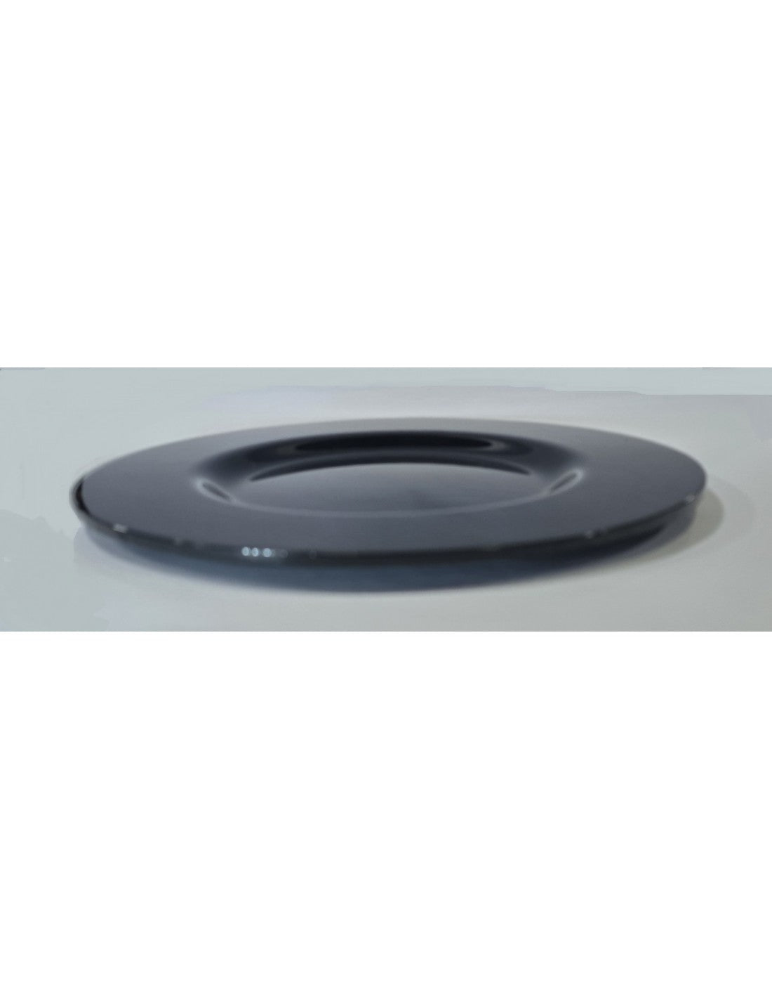 Plato Vidrio Playo De 28 Cm Negro