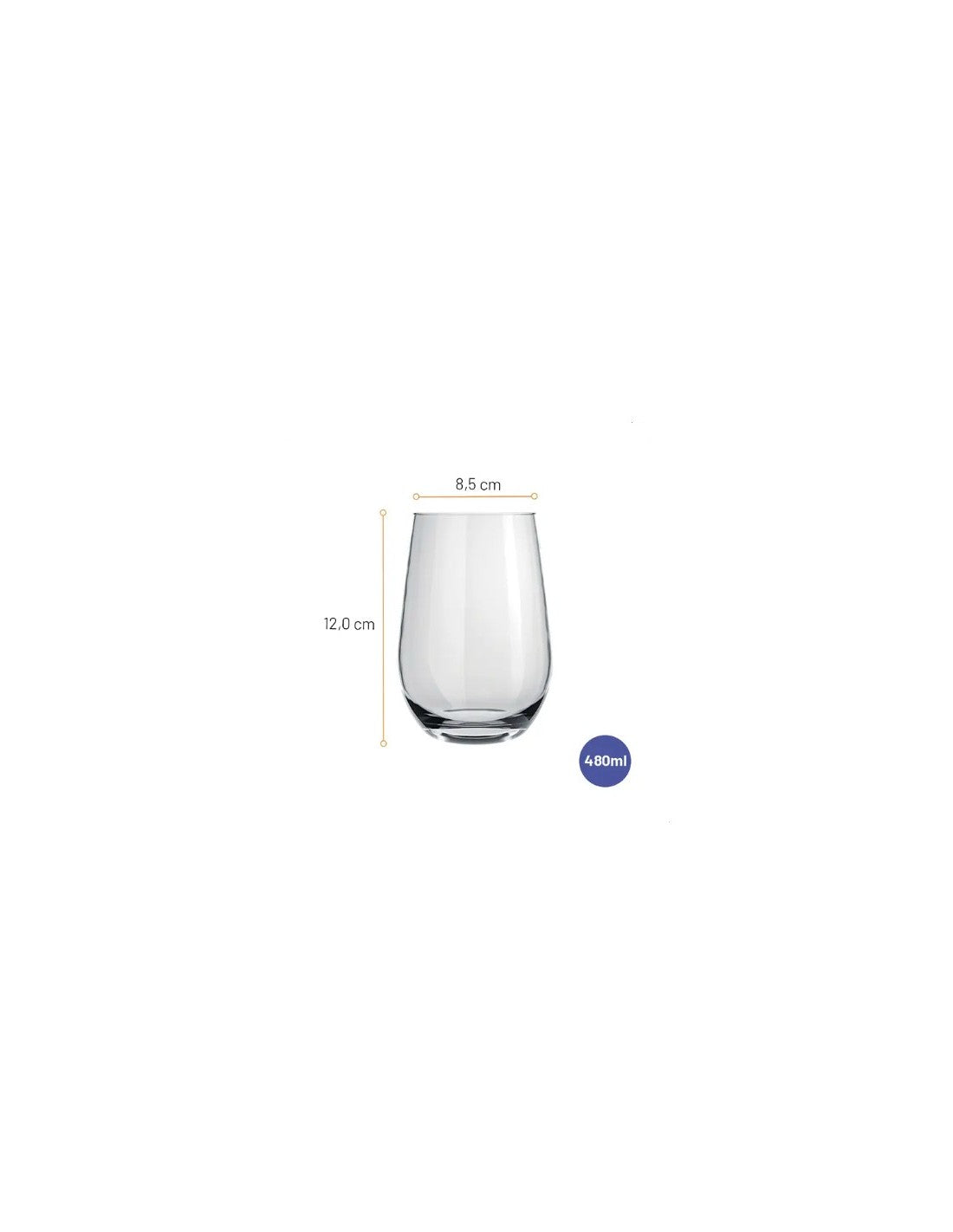 Vaso Dubai De 480 Ml