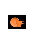 Jarrito Cafe C/plato De 180 Cc Naranja "oferta"