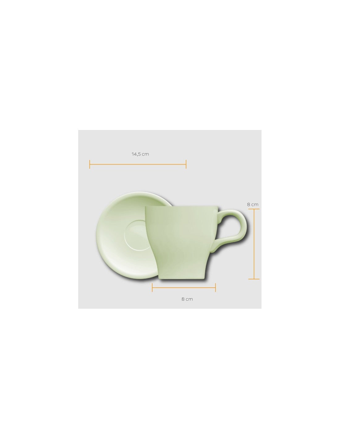 Jarrito Cafe C/plato De 180 Cc Verde "oferta"