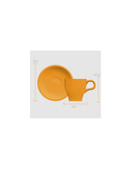 Pocillo Cafe C/plato De 80 Cc Amarillo "oferta"