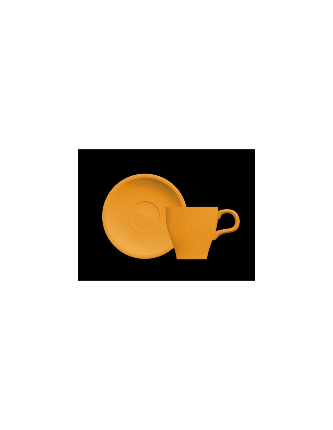 Pocillo Cafe C/plato De 80 Cc Amarillo "oferta"