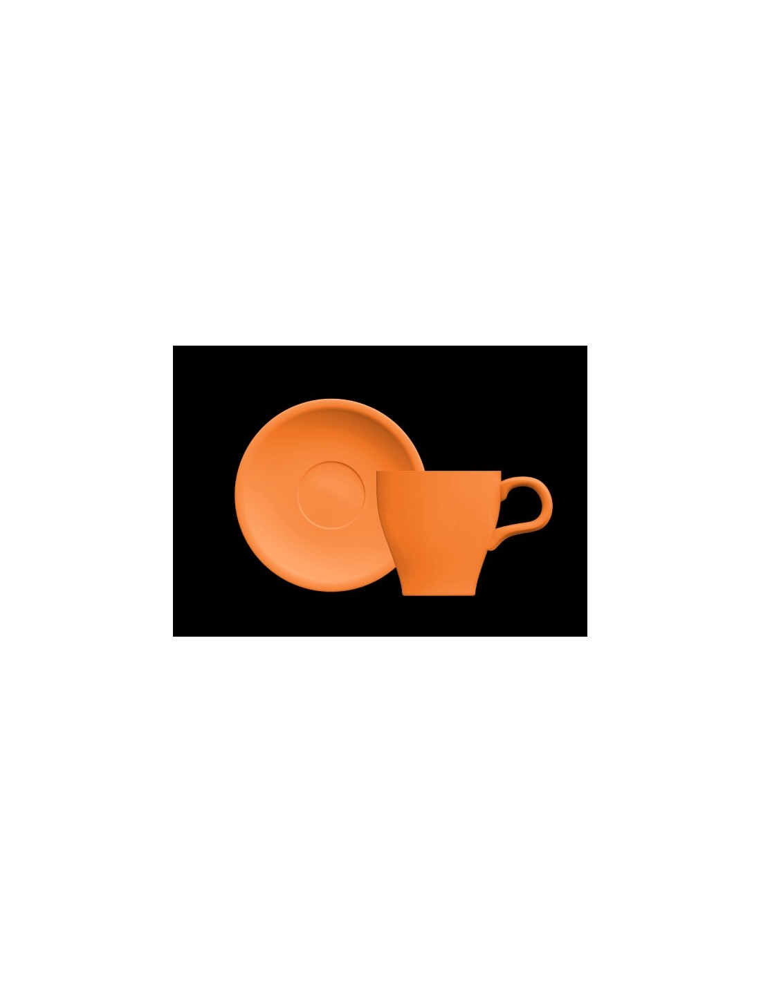 Pocillo Cafe C/plato De 80 Cc Naranja "oferta"