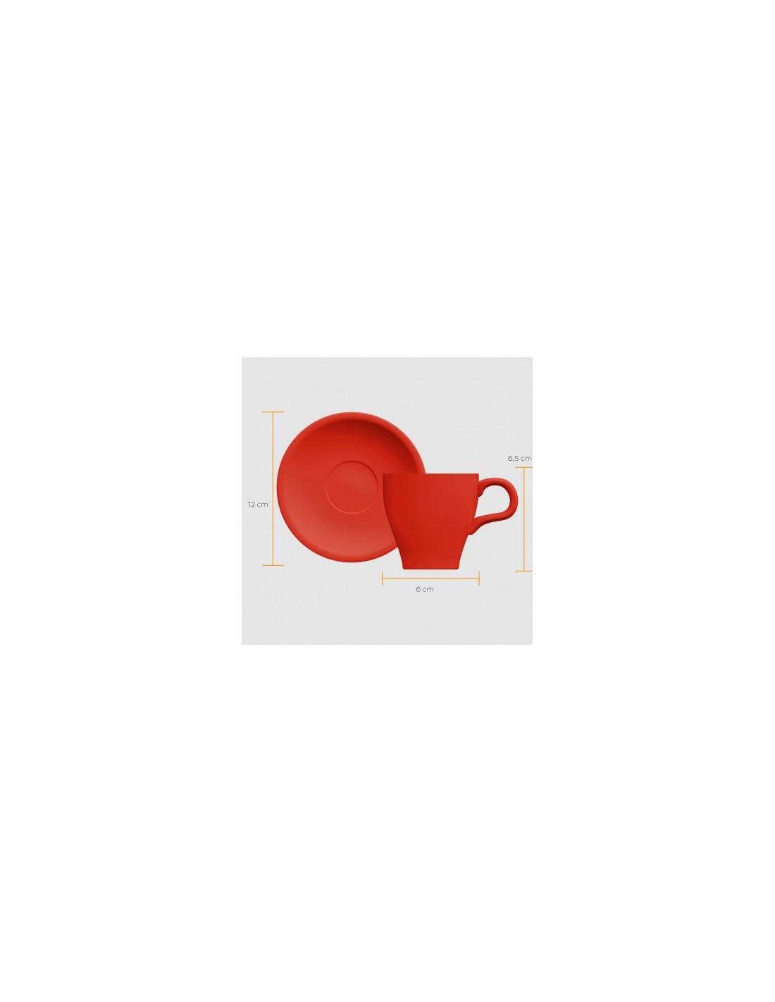 Pocillo Cafe C/plato De 80 Cc Rojo "oferta"