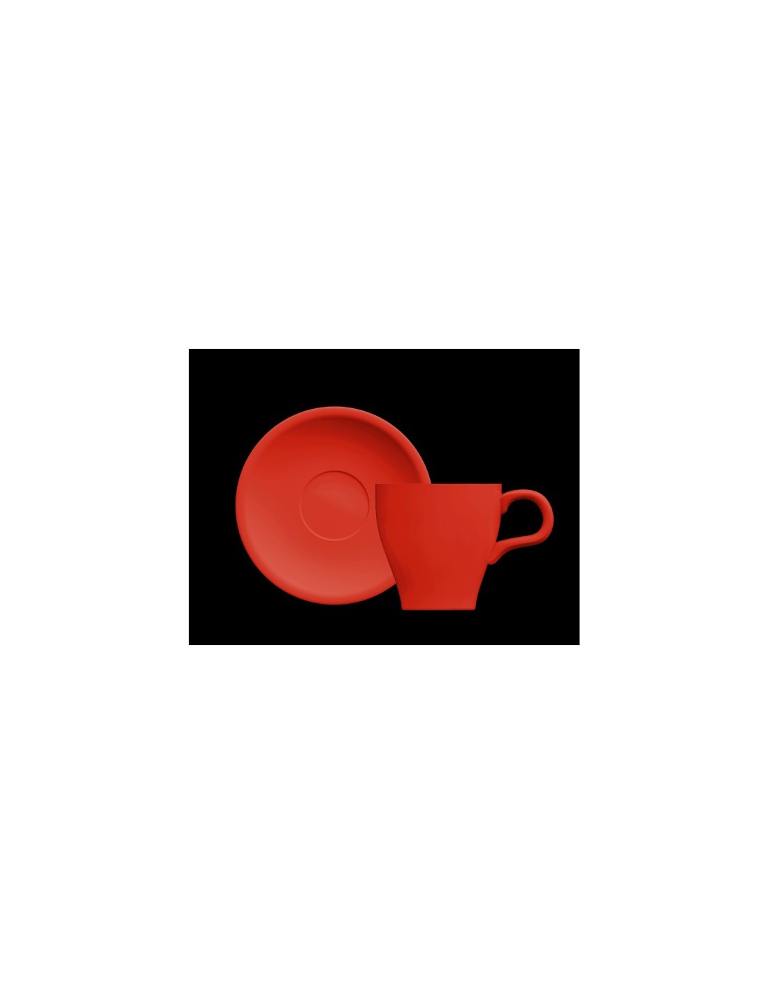 Pocillo Cafe C/plato De 80 Cc Rojo "oferta"