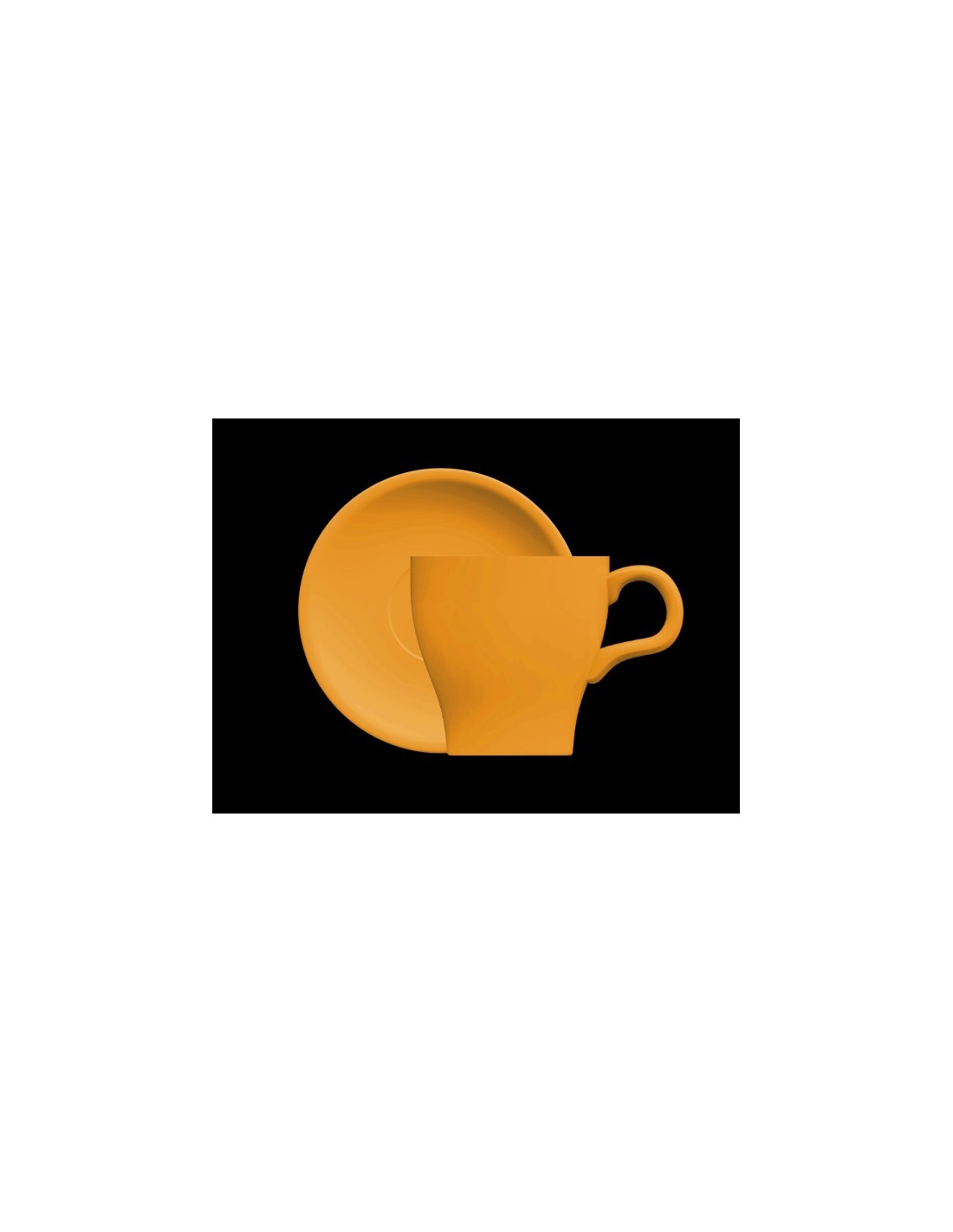 Taza Desayuno C/plato De 280 Cc Amarillo "oferta"
