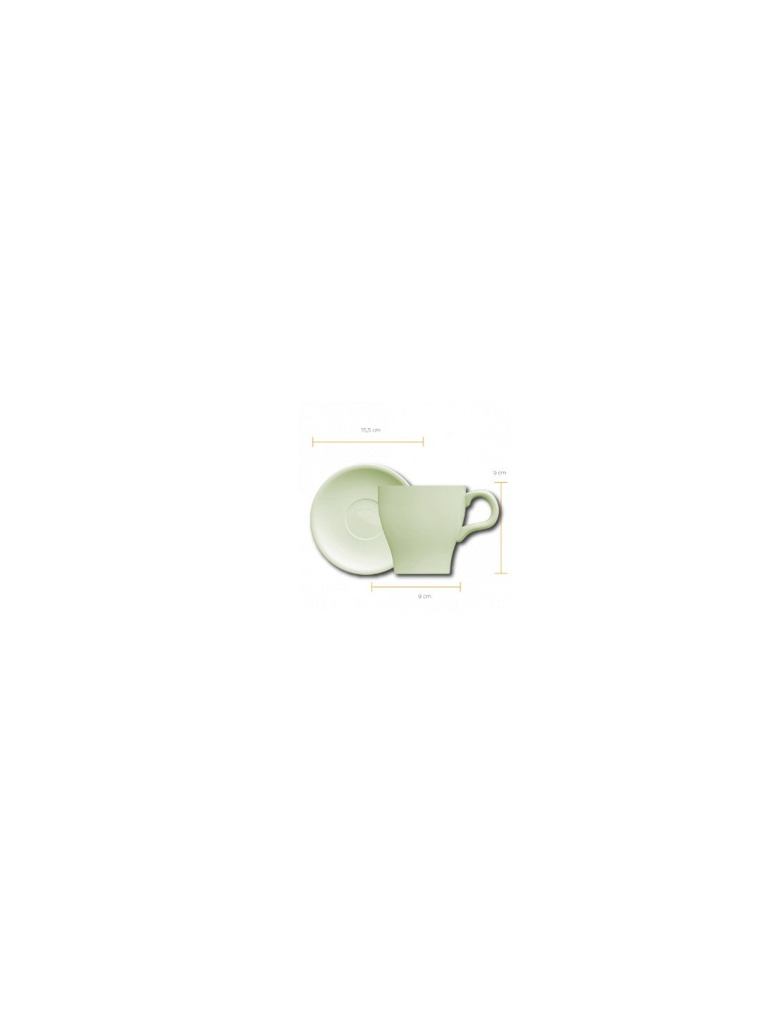Taza Desayuno C/plato De 280 Cc Verde "oferta"