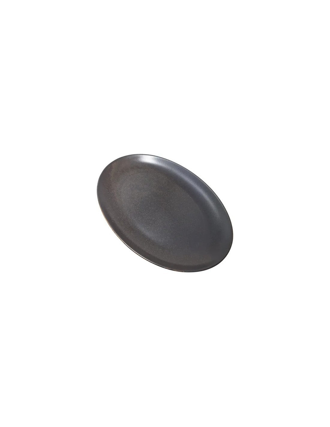 Fuente Oval De 27 Cm Negra Linea Recta